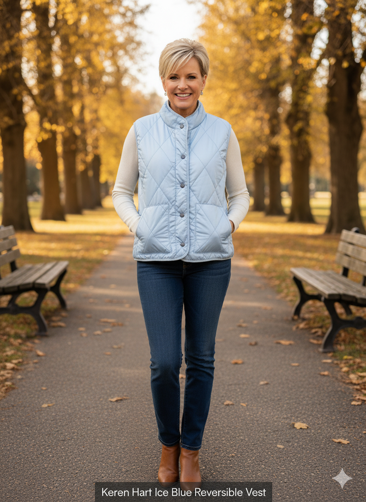Ice Blue Reversible Vest by Keren Hart 1