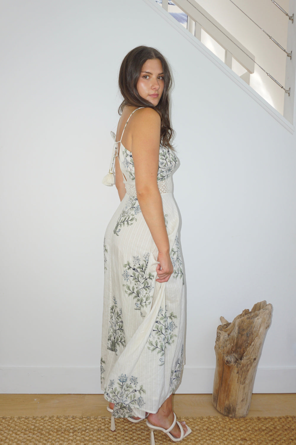 Isabella Dress in Vert Victorian from KADOU Boutique