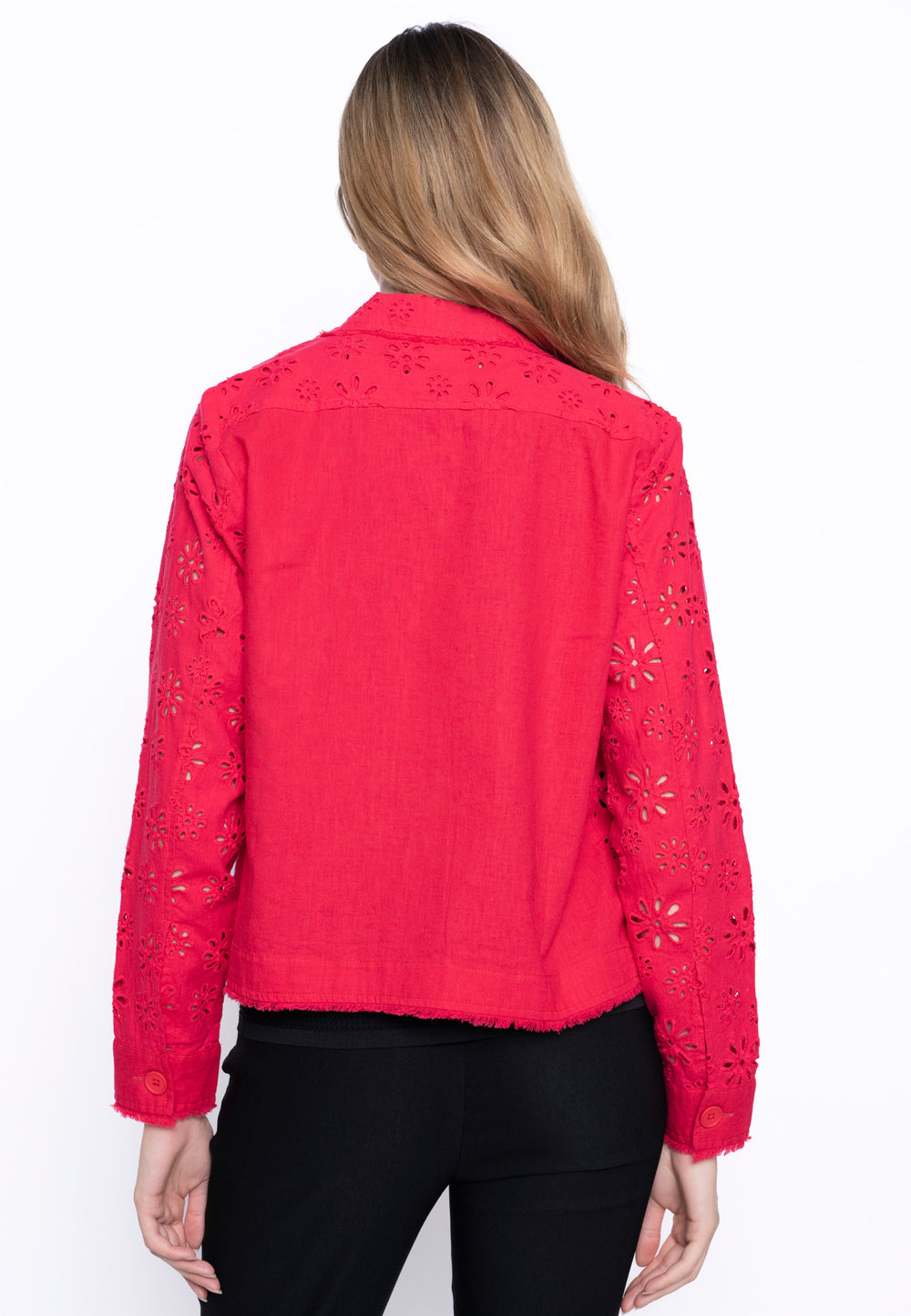 Eyelet Embellished Jacket from KADOU Boutique
