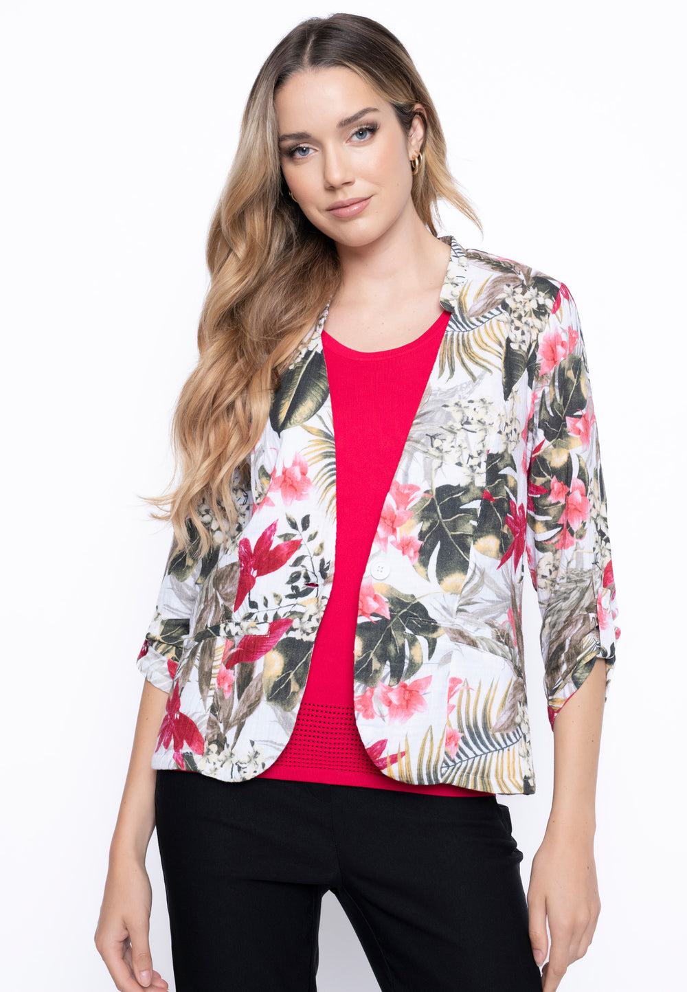 3/4 Sleeve Floral Jacket from KADOU Boutique