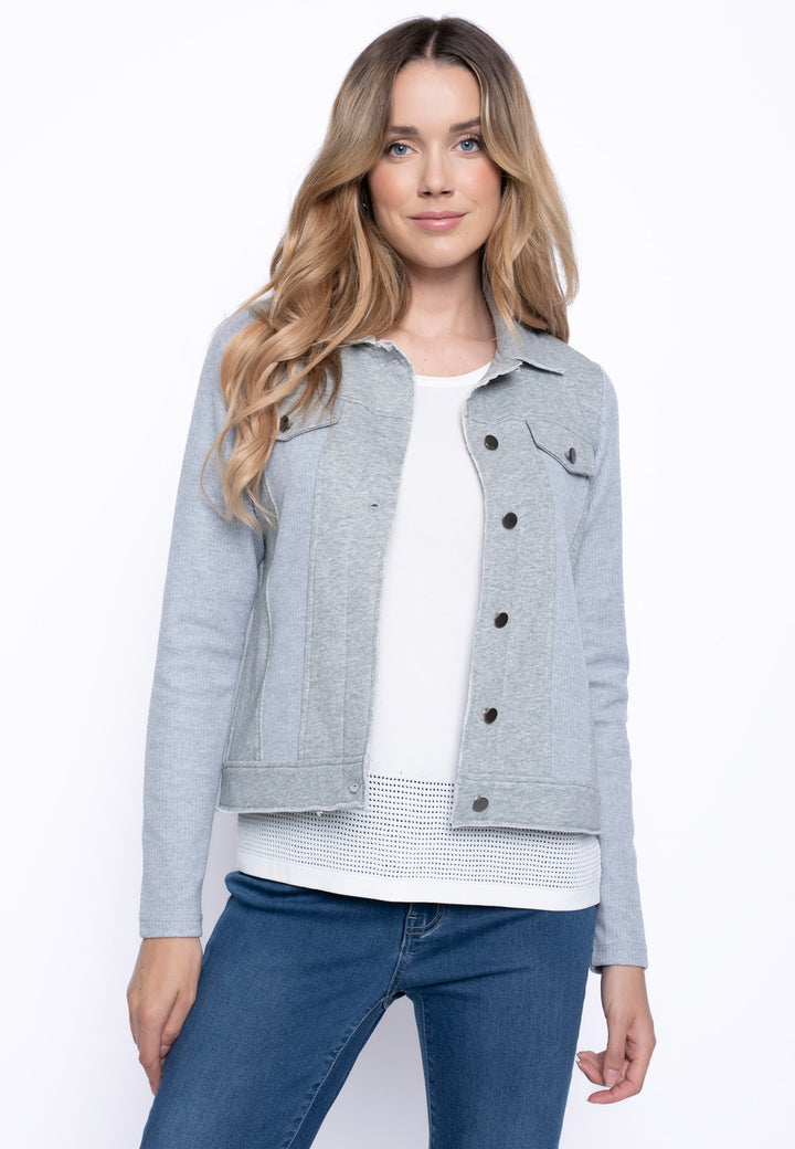 Rib Button-Up Jacket
