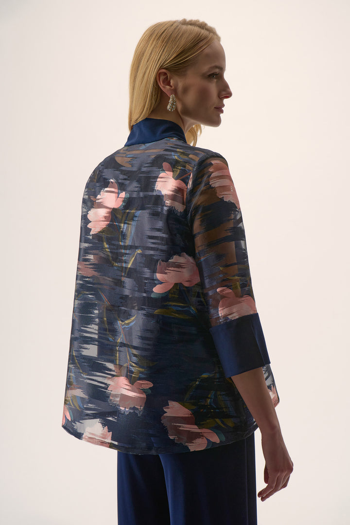 Signature | Jacquard Organza Floral Print Swing Jacket-254729-3316