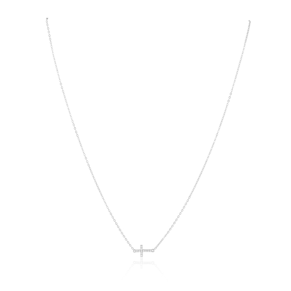 Janet Side Cross Necklace from KADOU Boutique