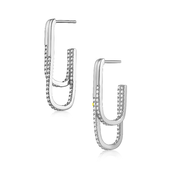 Jasmine Pave Double Hoop from KADOU Boutique