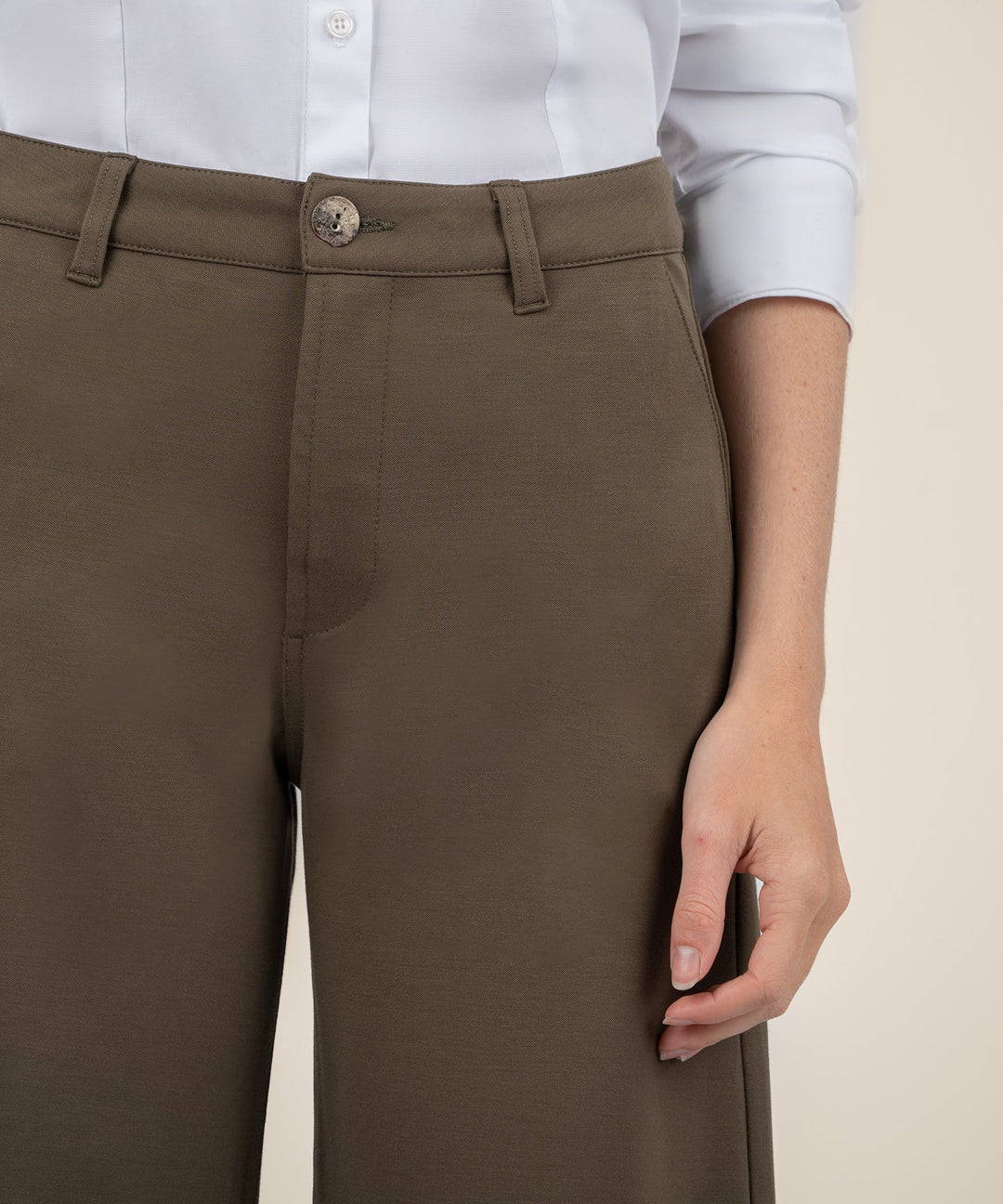 Meg Wide Leg Pants With Trouser Pockets
