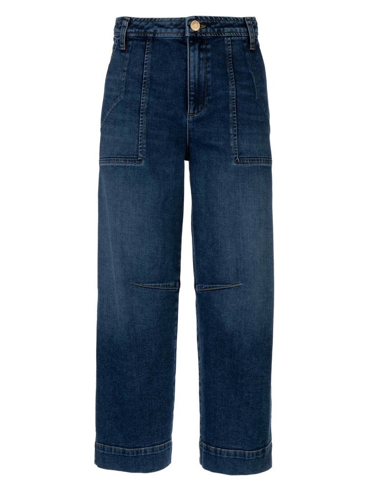 Ashton Wide Leg Barrel Medium Wash Jeans