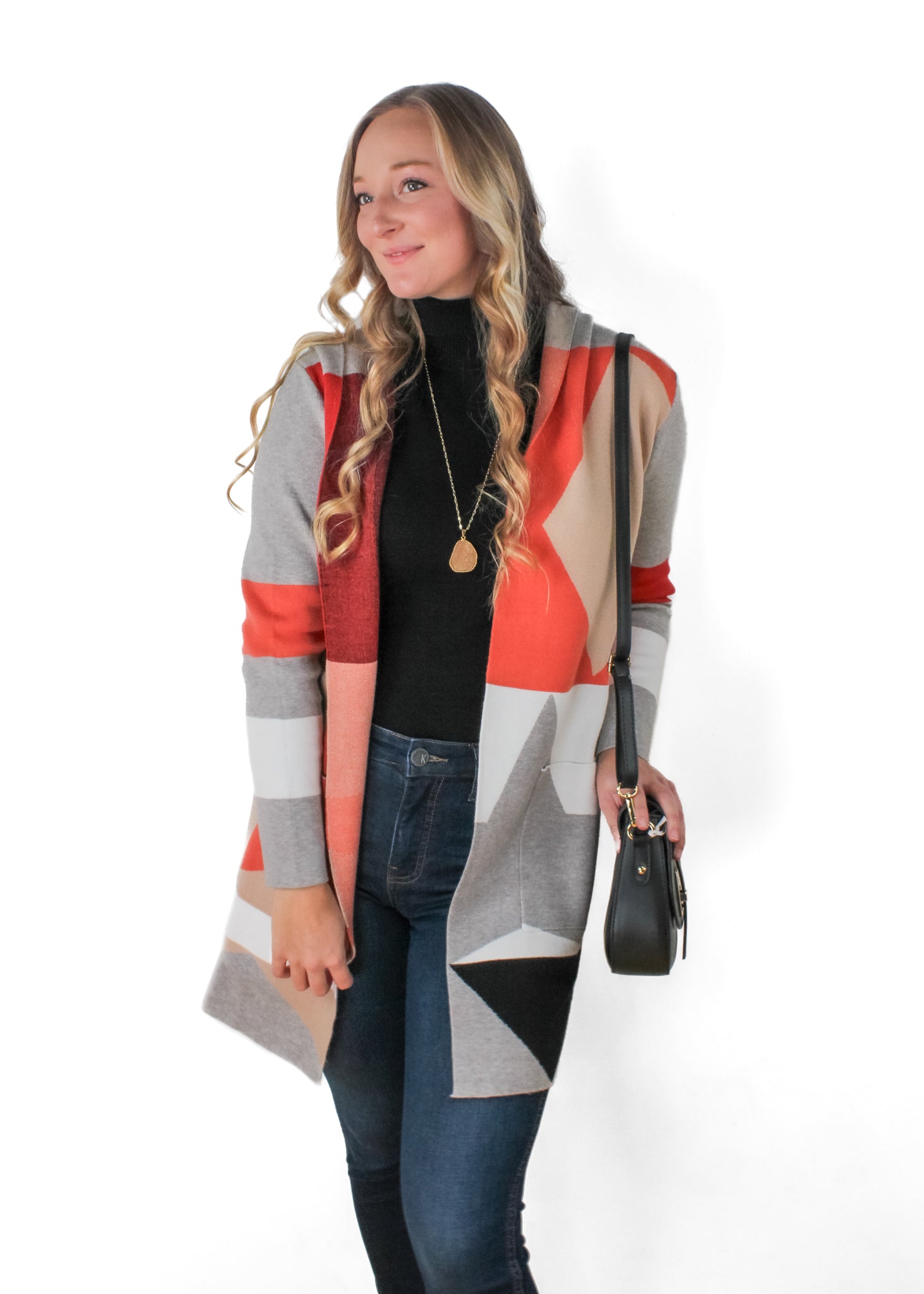 Fall color deals block cardigan