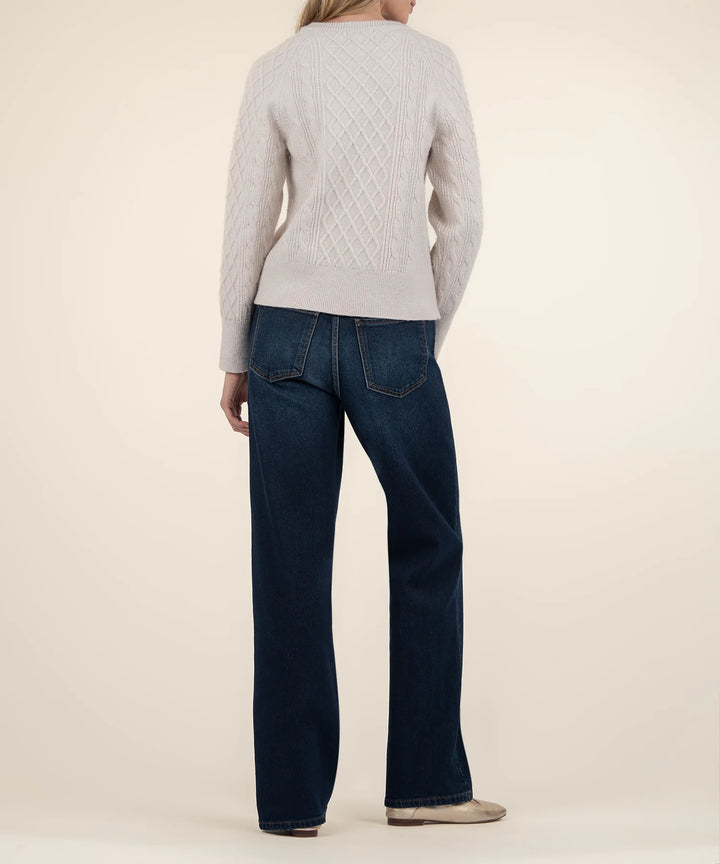 Lacy Turtle Neck With Front Buttons