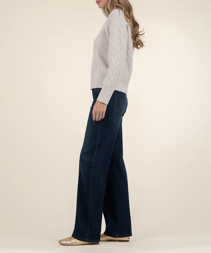 Lacy Turtle Neck With Front Buttons