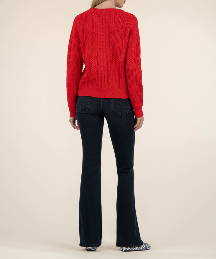 Emerson Scoop Neck Red Sweater