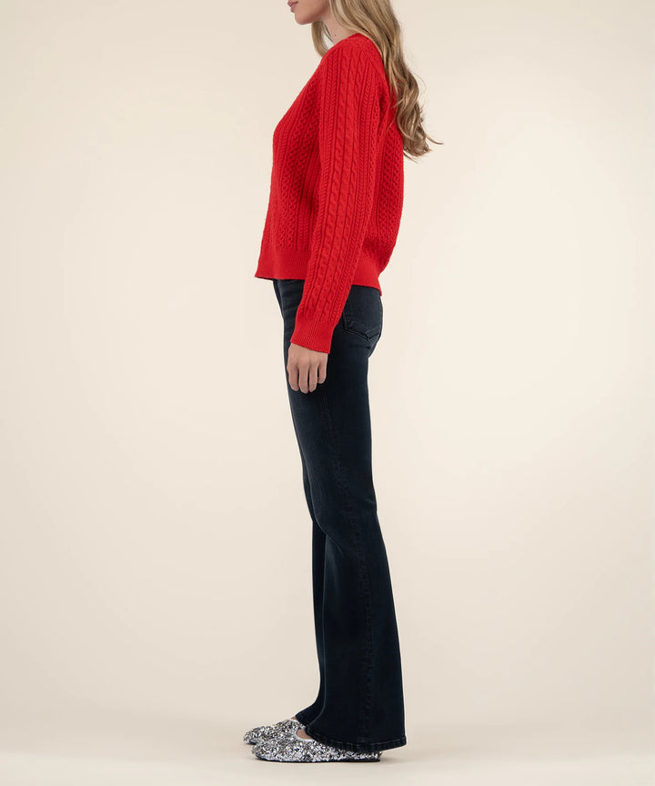 Emerson Scoop Neck Red Sweater