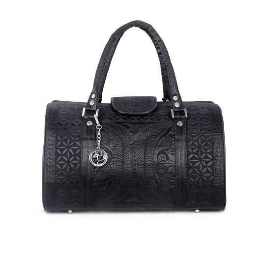Mini Weekender Bag - Kala in black color. Available at Kadou Boutique.