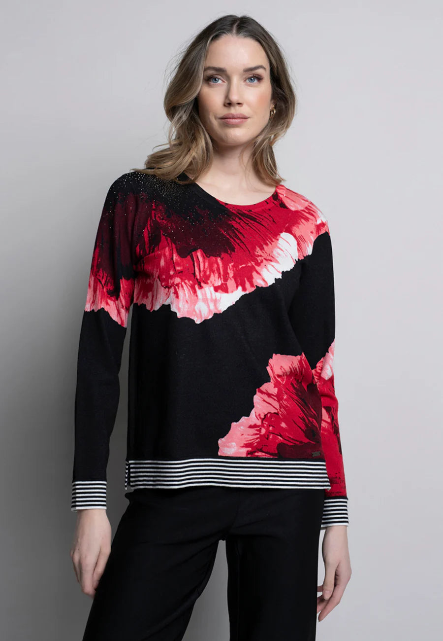 Printed Floral Sweater Top from KADOU Boutique