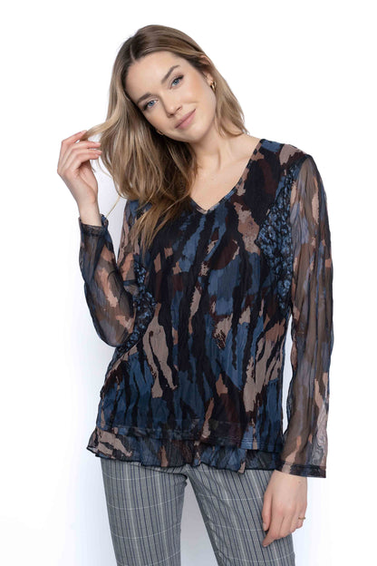 Shop the Lace Insert Top by Picadilly at Kadou Boutique.