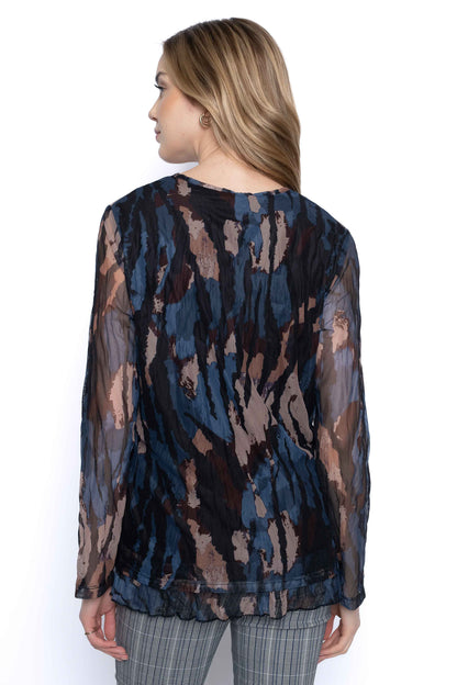 The Lace Insert Top by Picadilly at Kadou Boutique. Back view.