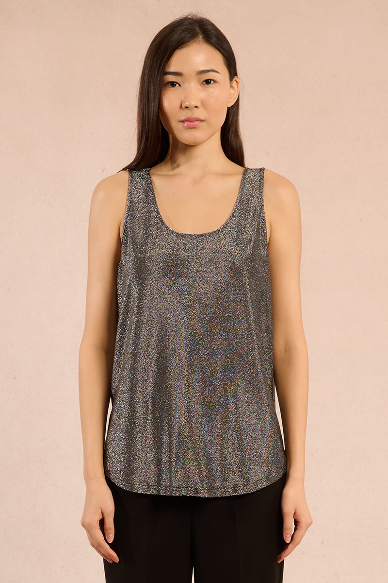Ladies Shimmer Knit Tank Top