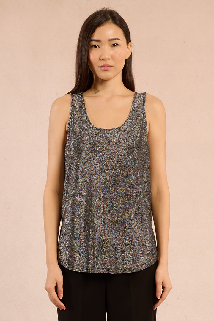 Ladies Shimmer Knit Tank Top