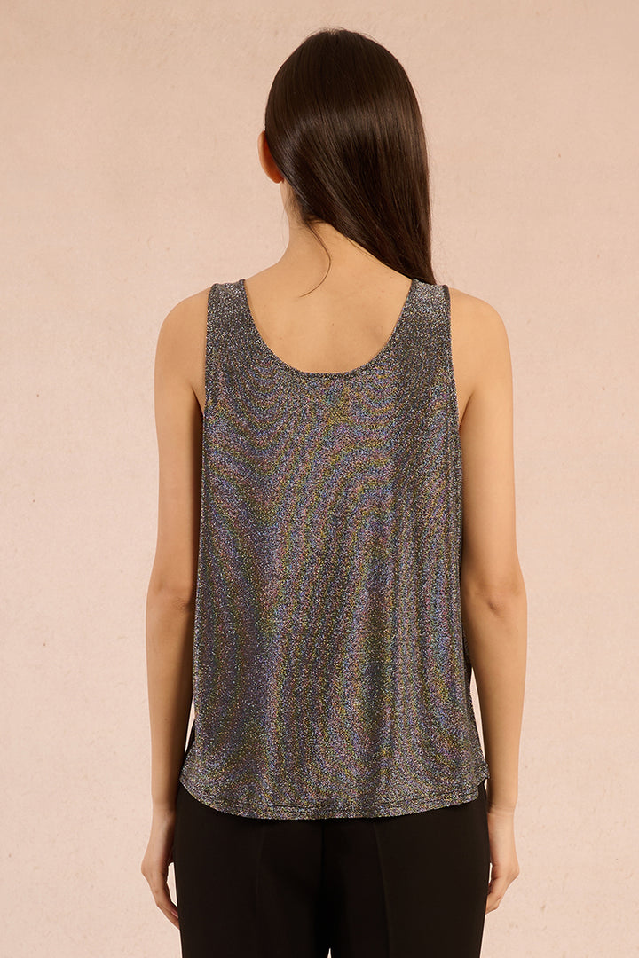 Ladies Shimmer Knit Tank Top