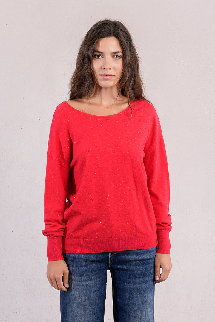 Ladies Knit Bow Sweater