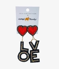 Heart Beaded Earrings