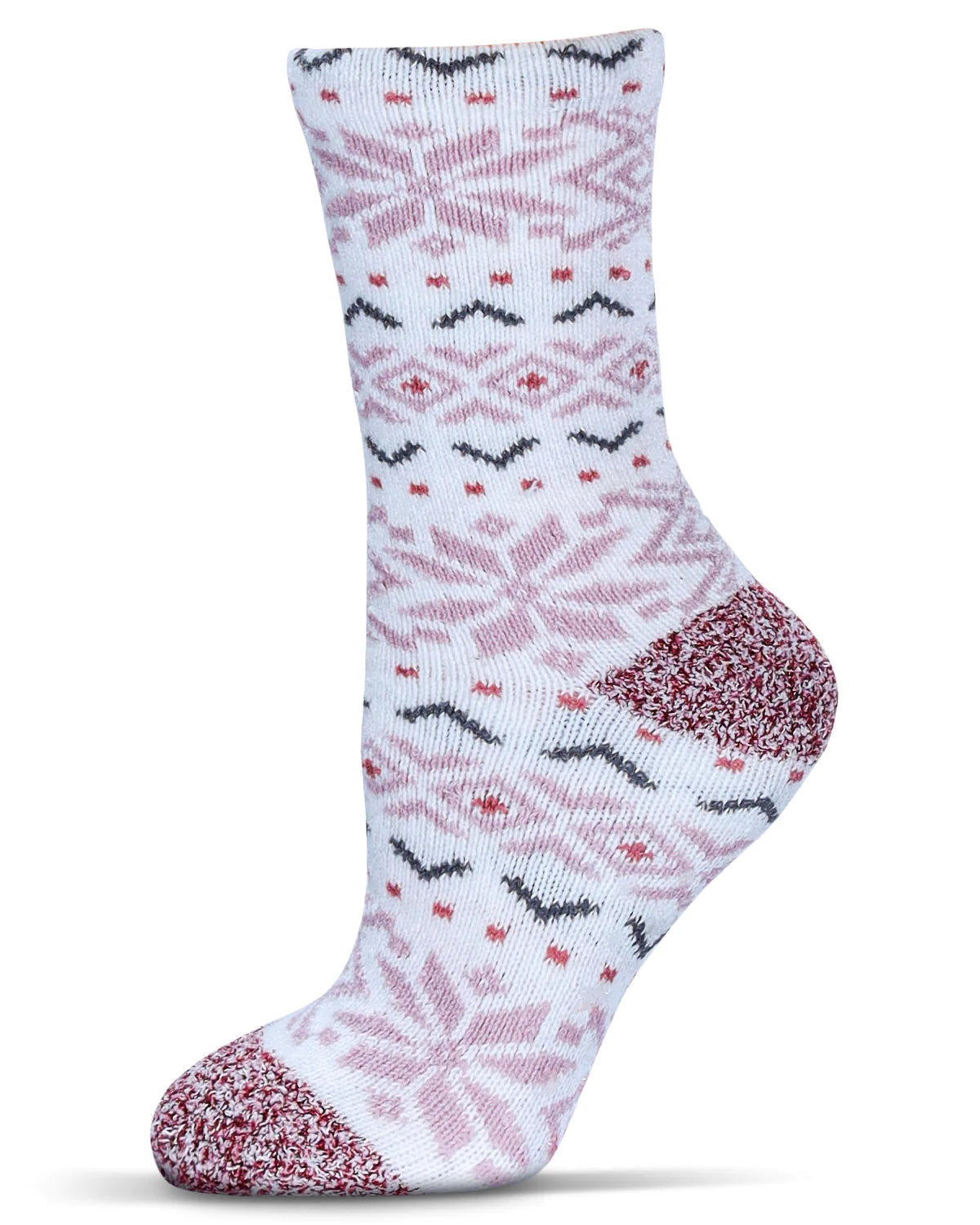 Women s Snowflake Buttersoft Plush Lined Crew Socks KADOU BOUTIQUE