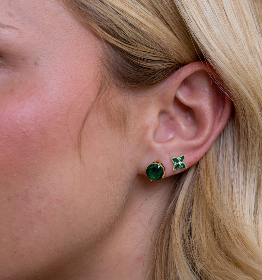 Shari Emerald Stud from KADOU Boutique