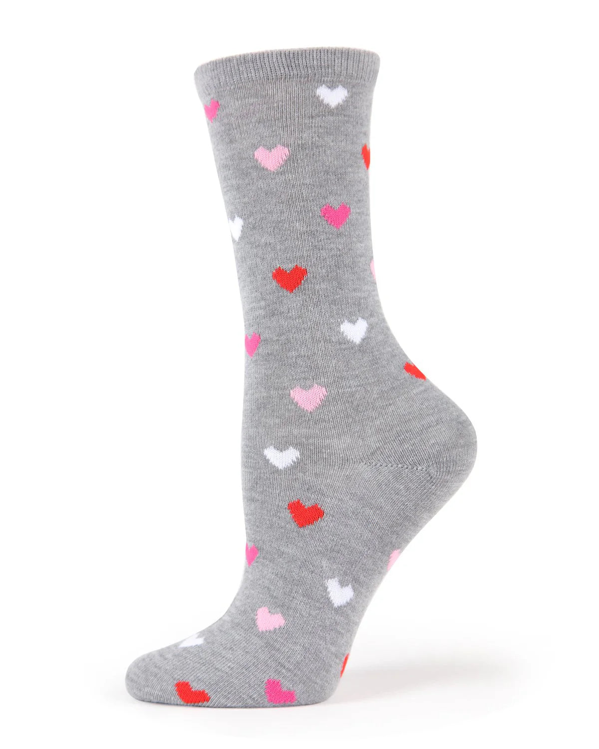 Multi Hearts Bamboo Crew Socks