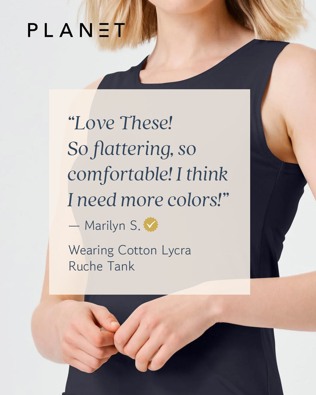 Cotton Lycra Ruche Tank - Putty from KADOU Boutique