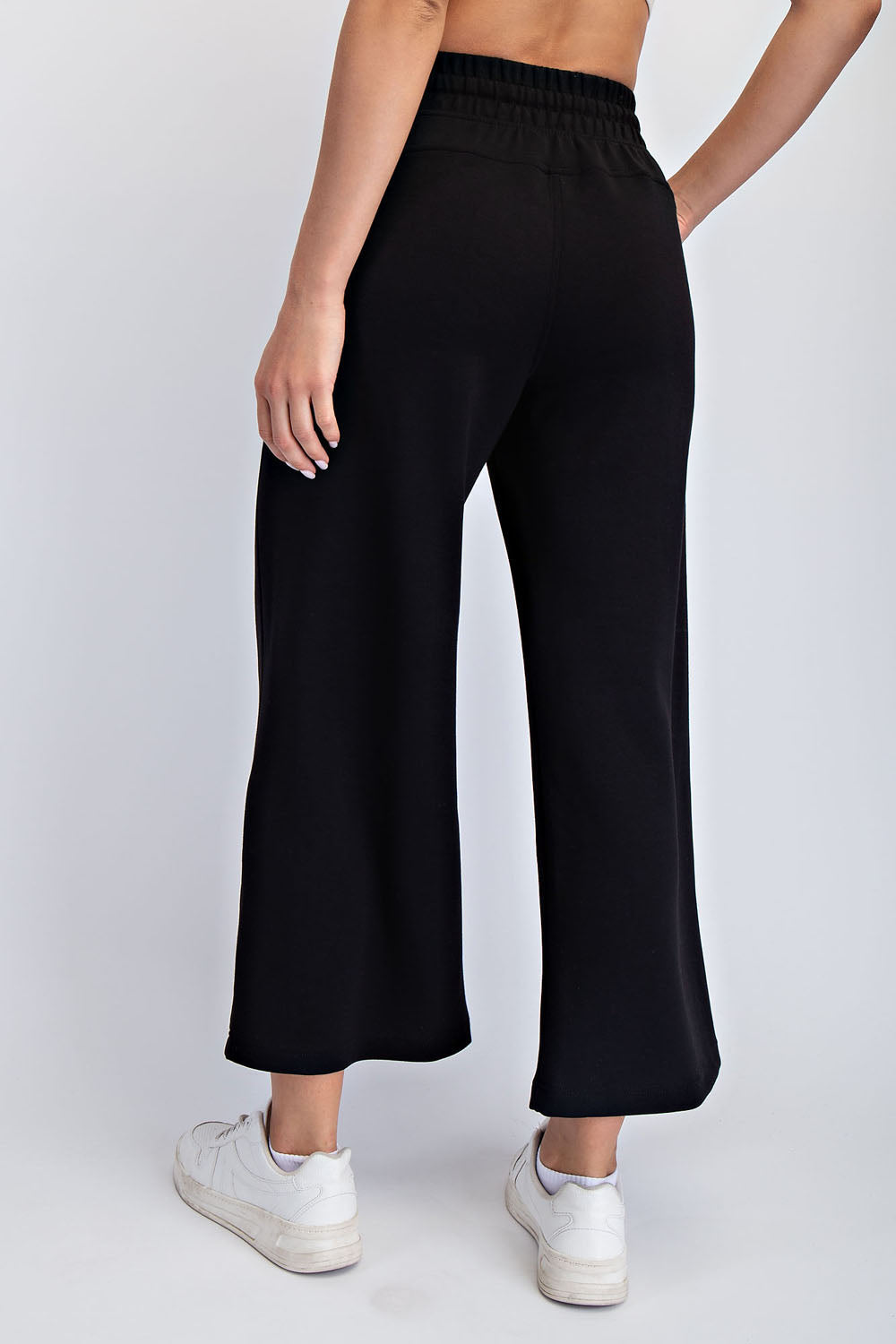 Modal Cropped Wide Leg Pants