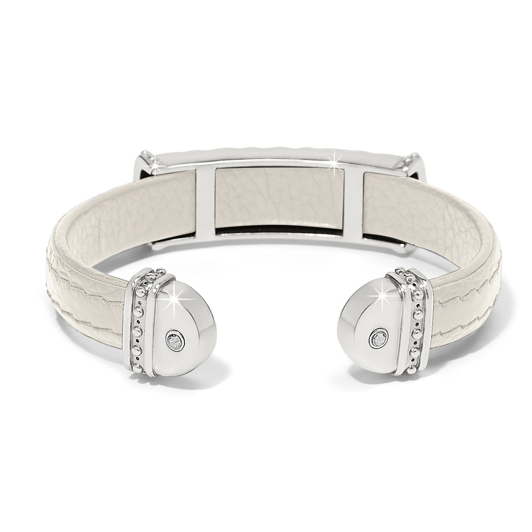 Brighton Mosaic Two Tone Leather Bar Cuff Bracelet