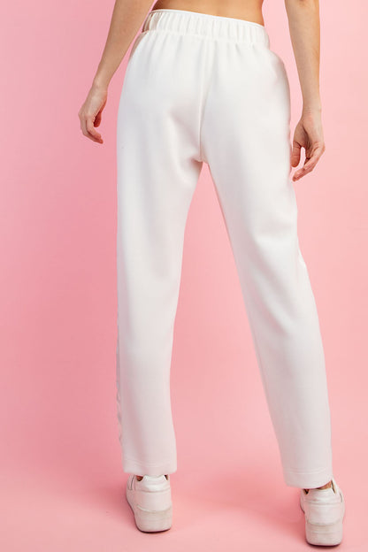 Modal Jogger with Satin Side Detail