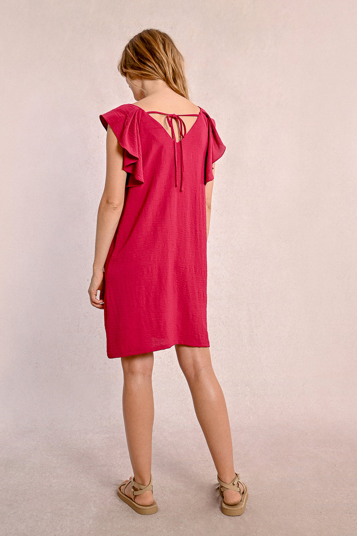 Claudia Ruffled Sleeve Dress