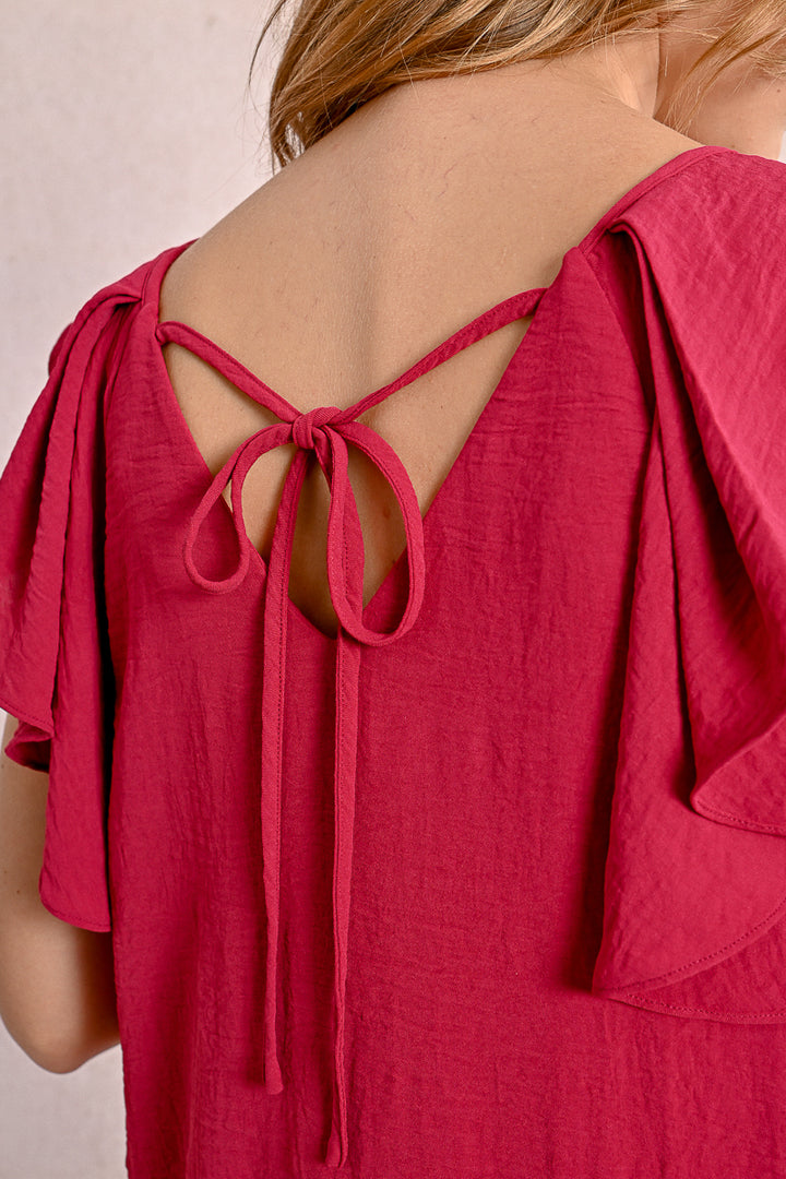 Claudia Ruffled Sleeve Dress