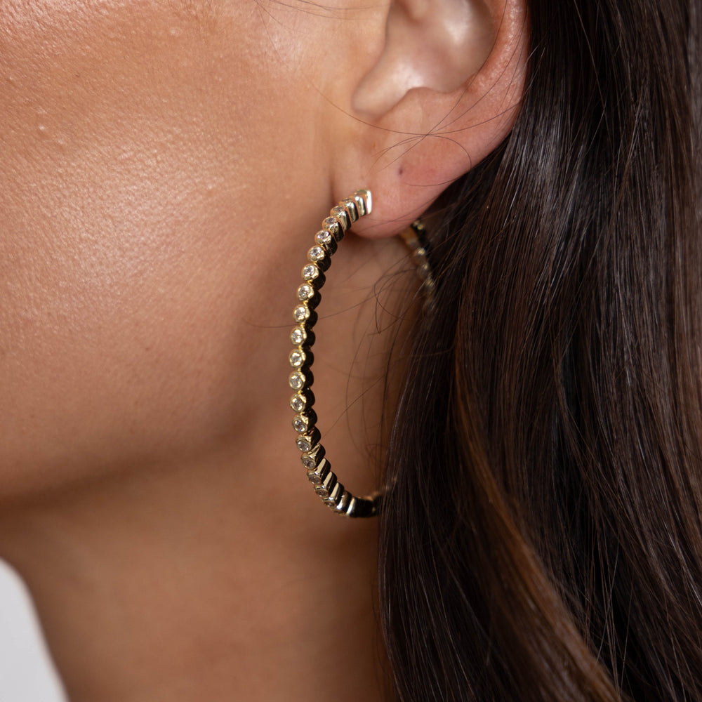 Eliza Bezel Hoop from KADOU Boutique