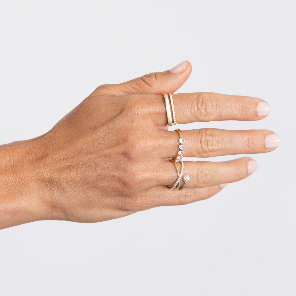 Harley Pave Twist Ring from KADOU Boutique