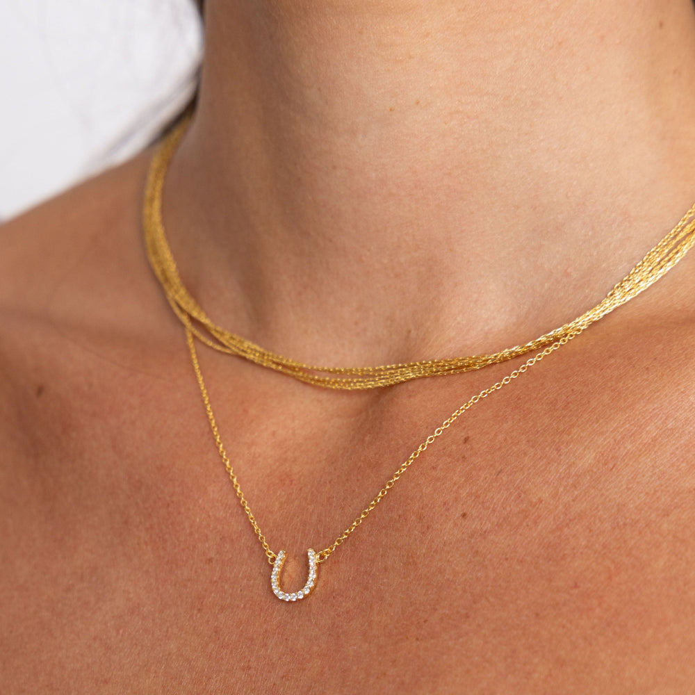 Bridgette Mini Horseshoe Necklace from KADOU Boutique