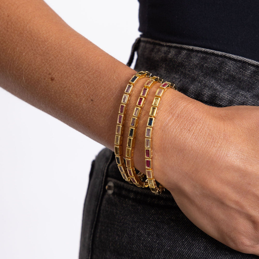 Lainey Rainbow Tennis Bracelet from KADOU Boutique