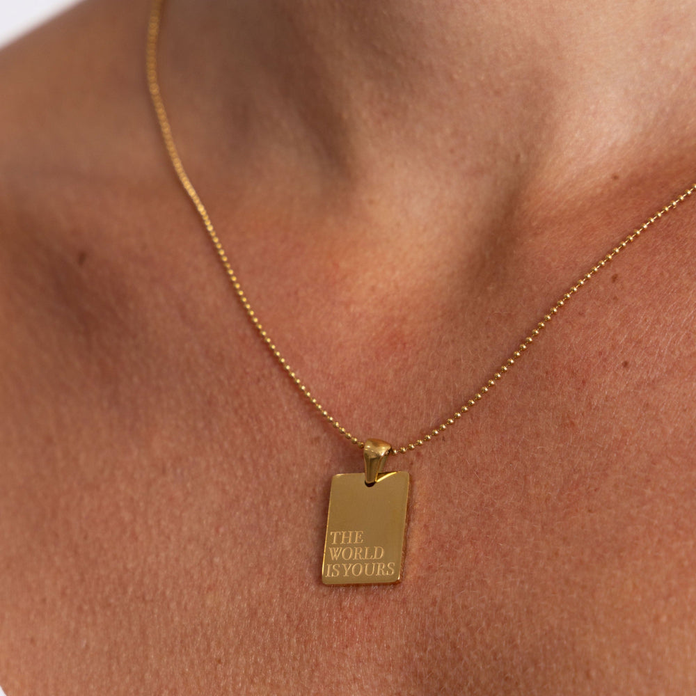 The World Is Yours Necklace from KADOU Boutique
