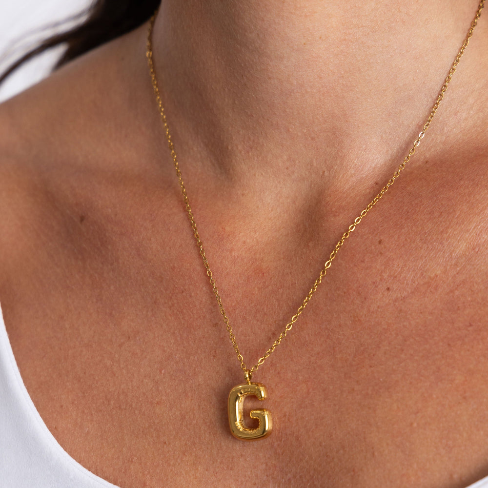 Bubble Initial Necklace from KADOU Boutique