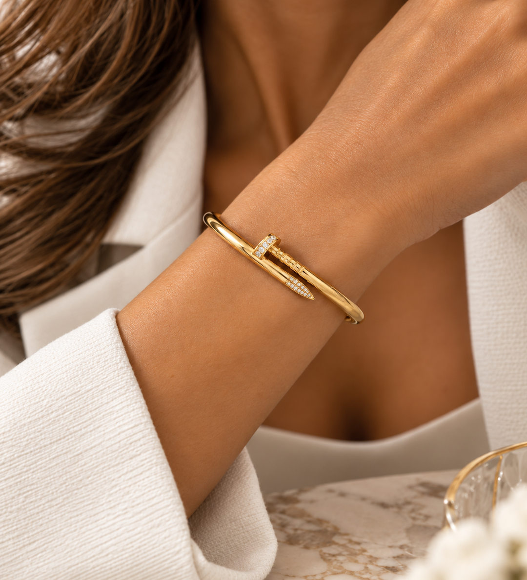 Pave Axel Nail Bracelet from KADOU Boutique