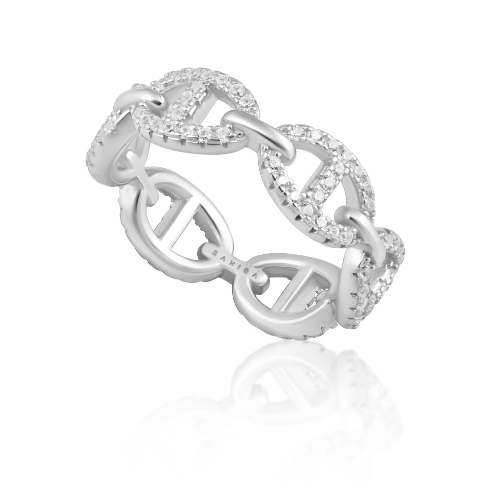 Pave Rosie Link Ring from KADOU Boutique