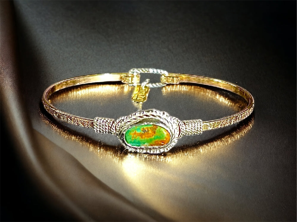 Kingman Turquoise Bracelet from KADOU Boutique