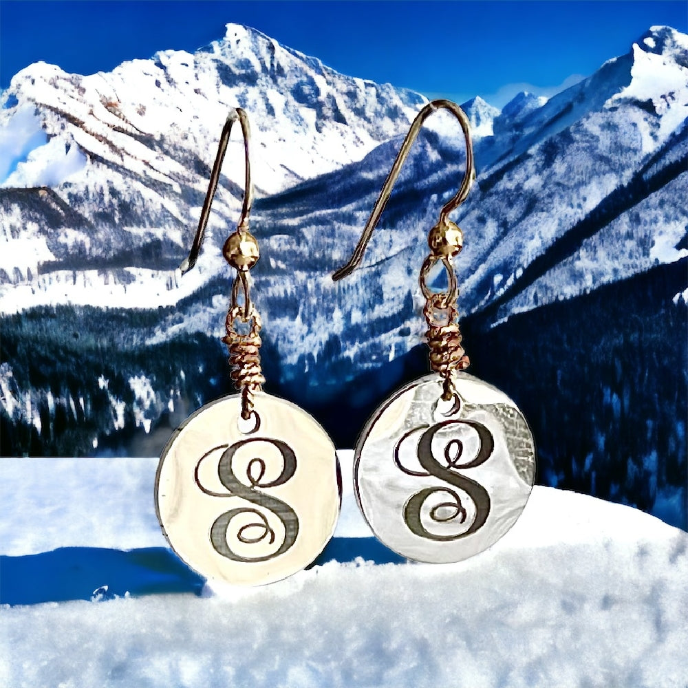 Monogram Earrings from KADOU Boutique