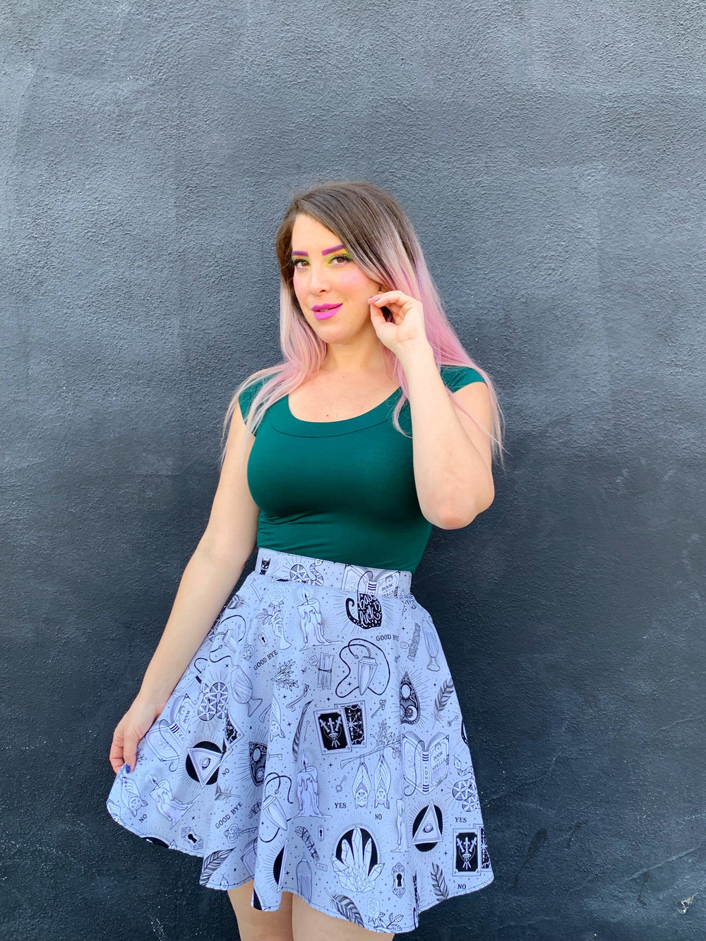 Retro Boat Neck Top in Hunter Green from KADOU Boutique