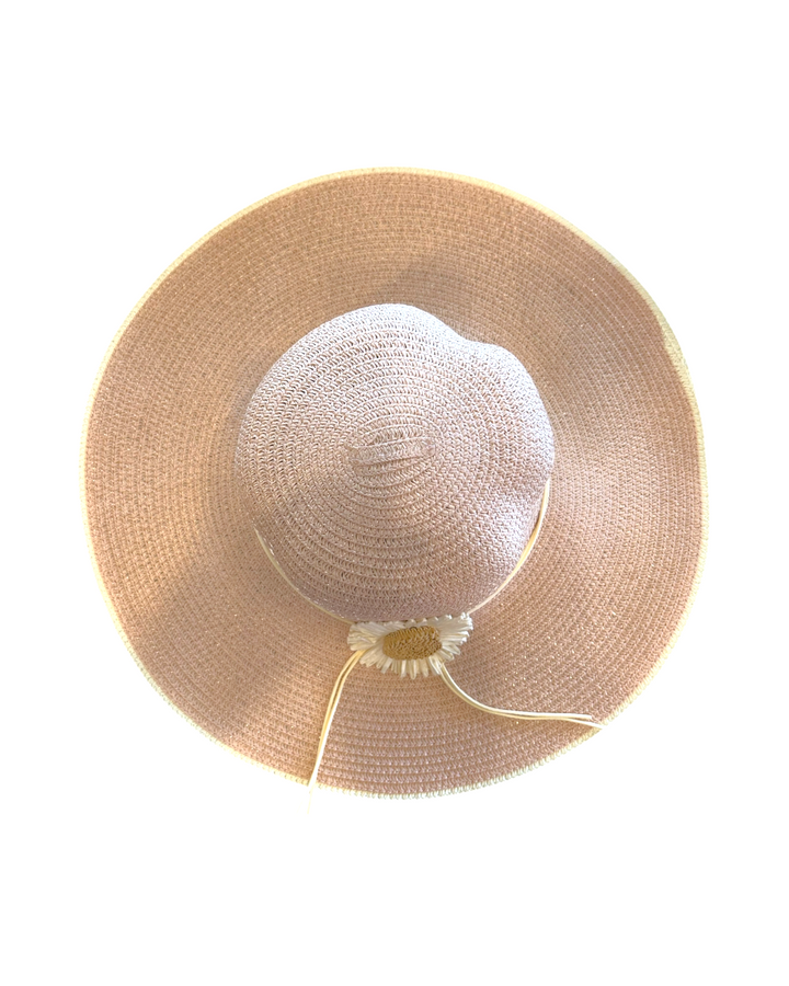 Women's 4" Brim Sun Hat With Sunflower