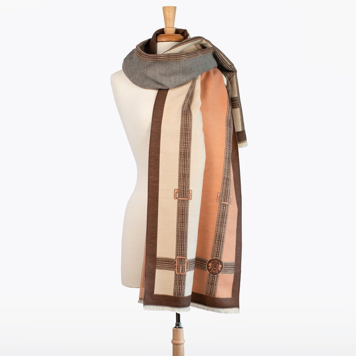 Cavelleti -  Equestrian Icon Motif Multi Color Luxe Shawl