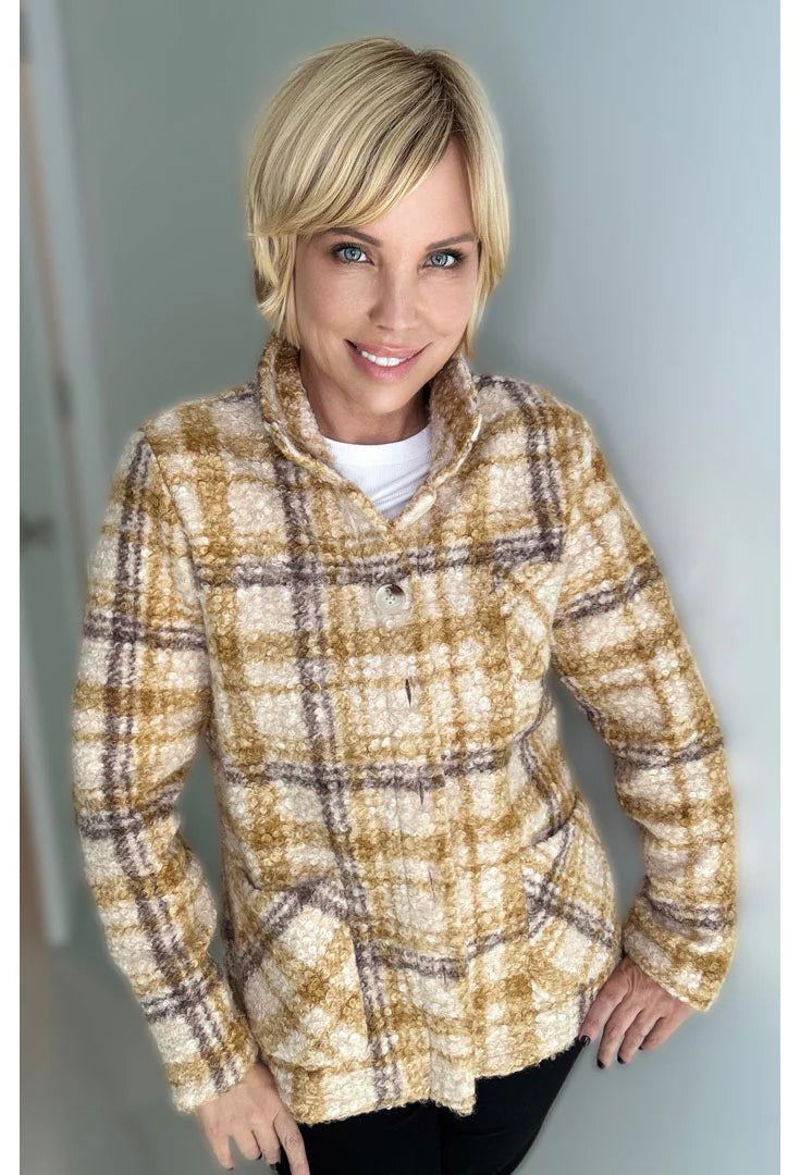 Plaid Soft Jacket from KADOU Boutique
