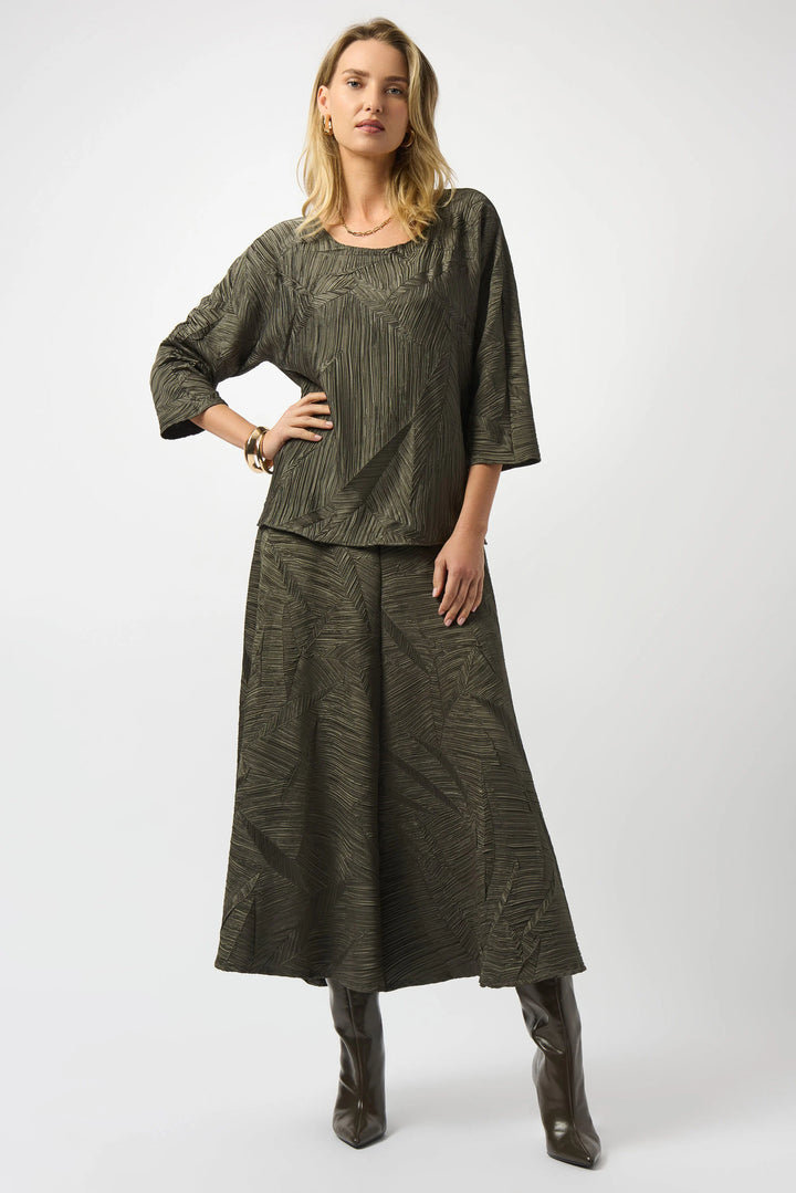 Pleated Satin Boxy Top - 253002-3380