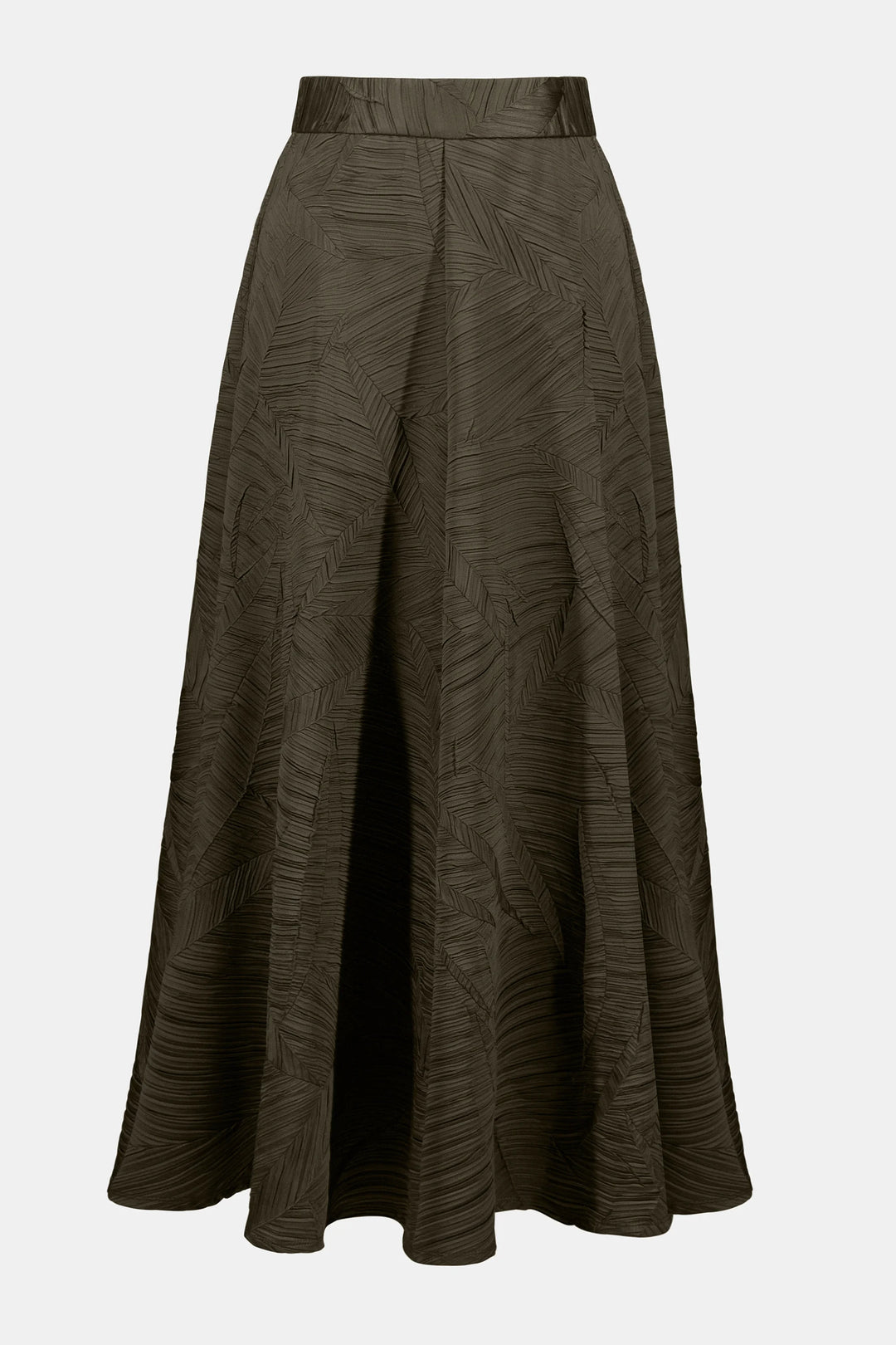 Pleated Satin Long Flared Skirt - 253248-3380