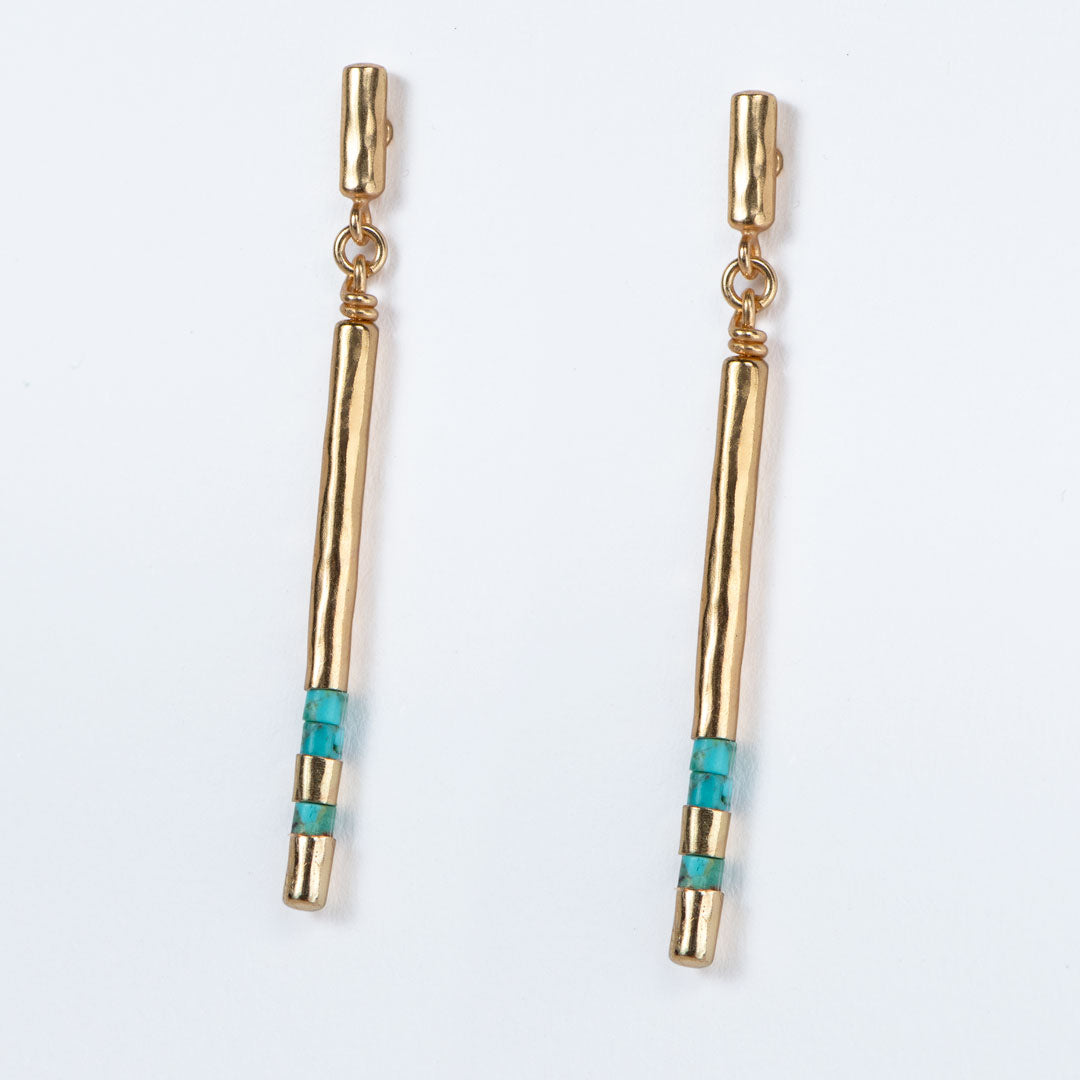 Prism - Turquoise Pave Horseshoe Earring